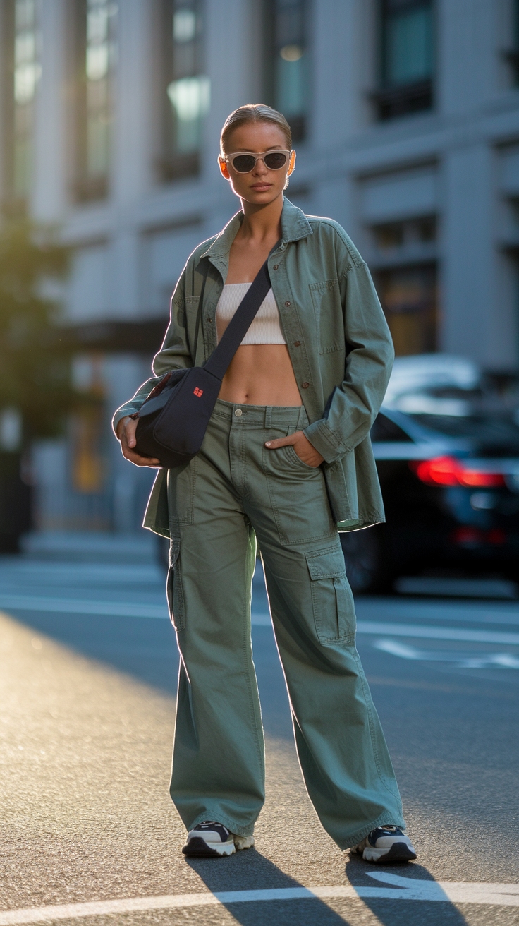 Flared Cargo Pants: The Trendy Bottoms to Try Now outfit idea