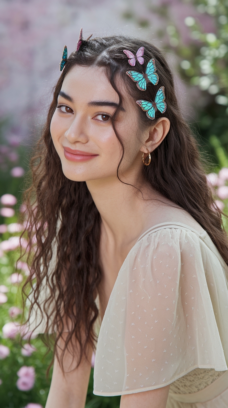Hair with Butterfly Clips: Cute and Playful Styles outfit idea