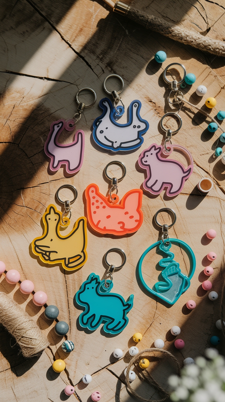 Innovative Keychain Ideas Acrylic for Fashion Lovers outfit idea