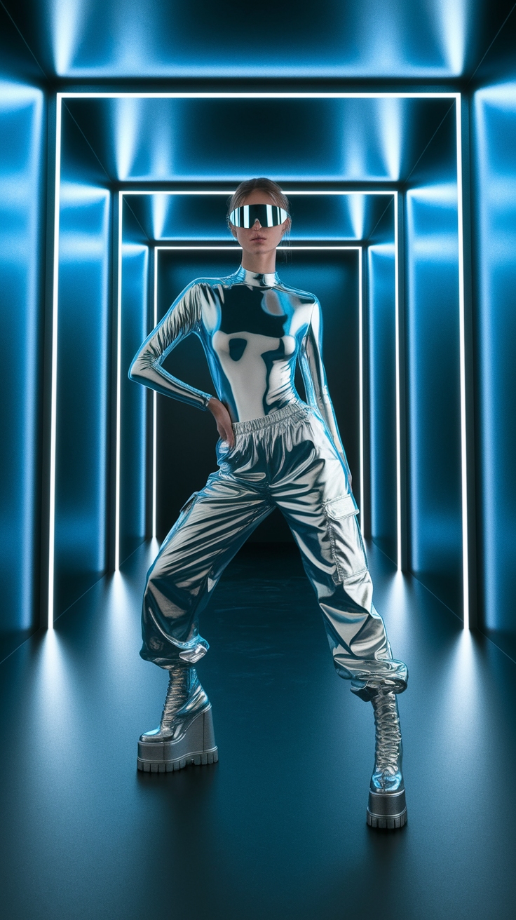 Metallic Chrome Outfit: Futuristic Fashion Inspirations outfit idea