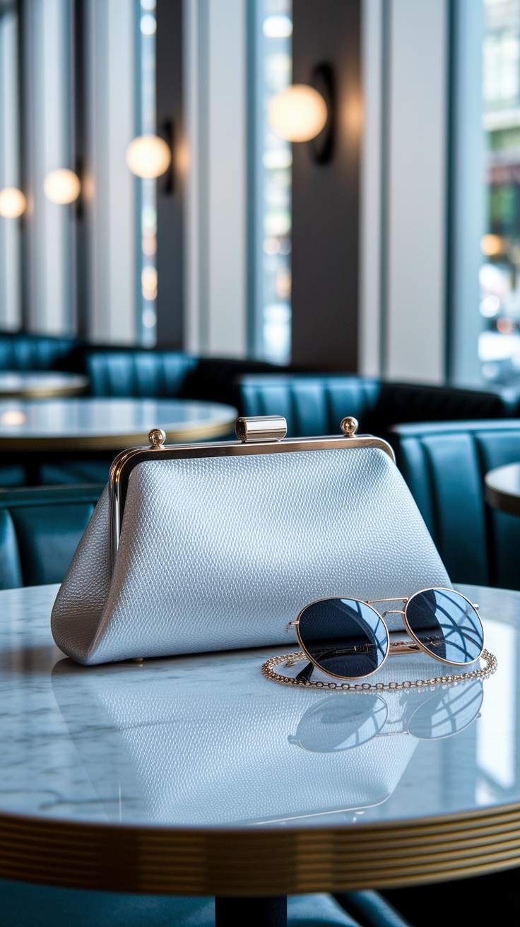 Glamorous Metallic Clutch Bag for Night Out Essentials outfit idea