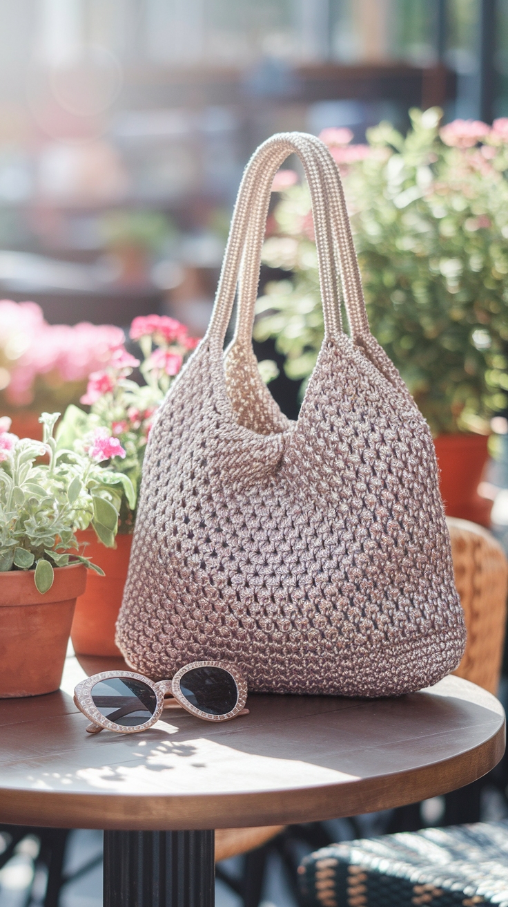 Stylish Metallic Crochet Bag Trends to Try Now outfit idea