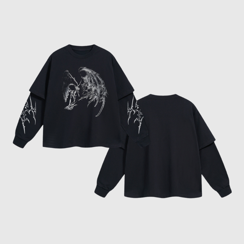 Style Core Aesthetics, New Style Trends Angel and Thorn Sweatshirt Style Core Aesthetics, New Style Trends Angel and Thorn Sweatshirt