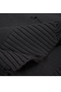 Style Core Aesthetics, New Style Trends Autumn/Winter Streetwear Distressed Knit Sweater