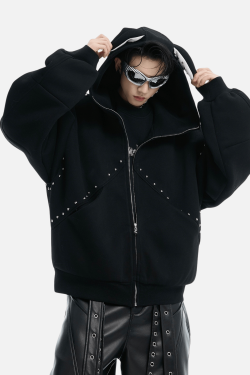 Style Core Aesthetics, New Style Trends Beaded “Cat Ear” Hoodie