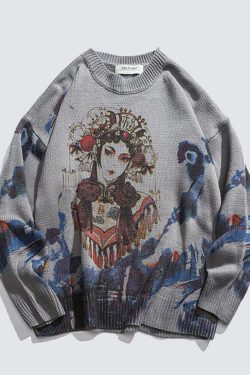 Style Core Aesthetics, New Style Trends Bejing Opera Sweater