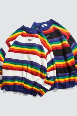Style Core Aesthetics, New Style Trends Best Rainbow Sweater