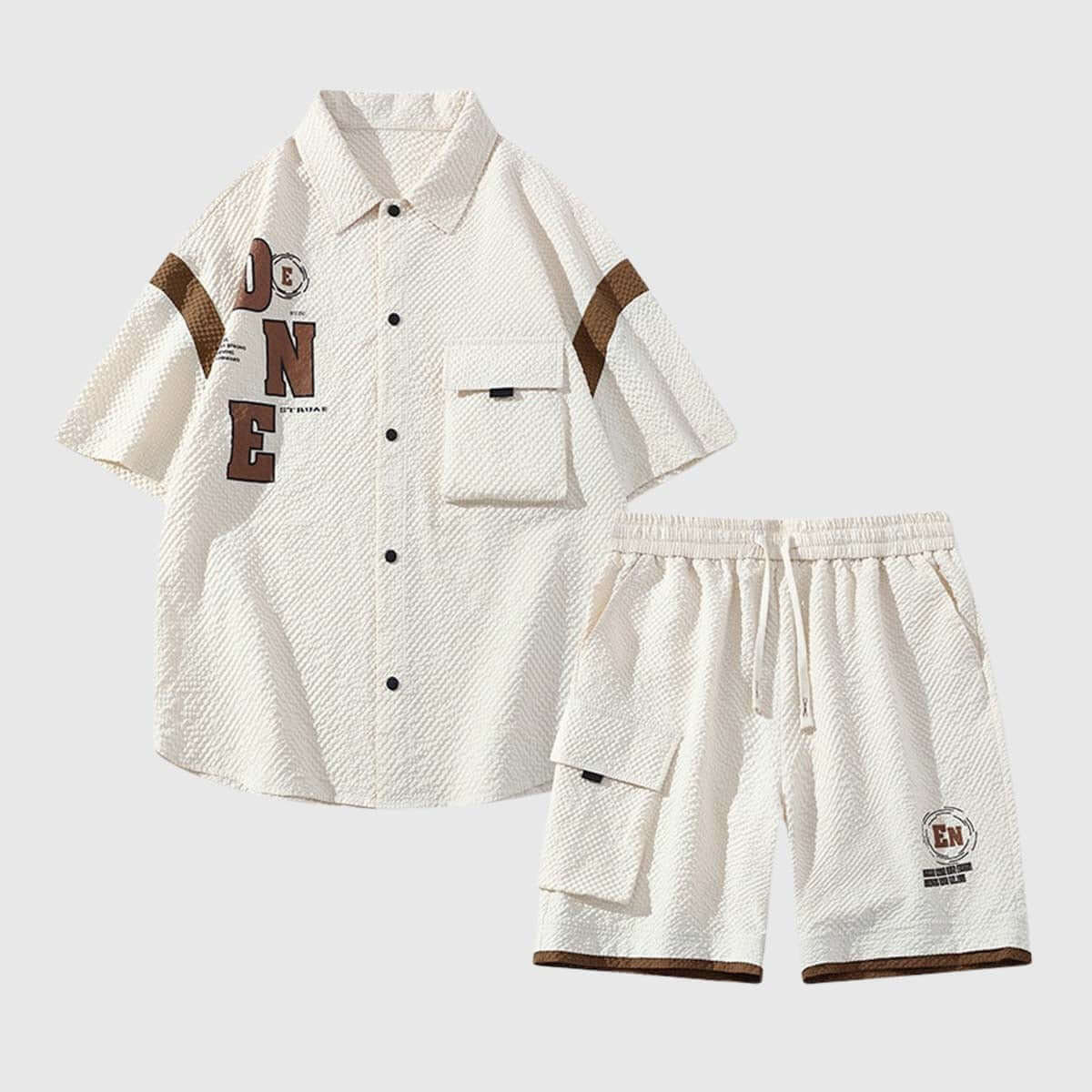 Style Core Aesthetics, New Style Trends Bold Lettered Summer Outfit Set Style Core Aesthetics, New Style Trends Bold Lettered Summer Outfit Set