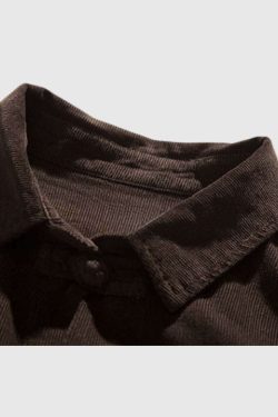 Style Core Aesthetics, New Style Trends Brown Casual Utility Shirt