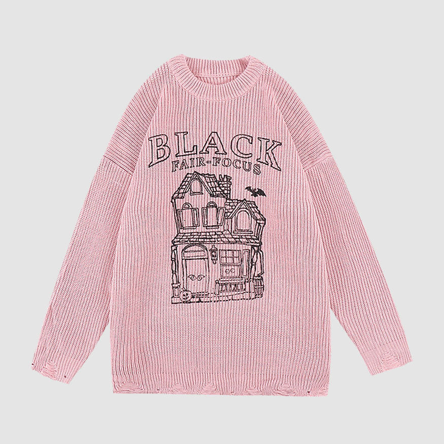 Style Core Aesthetics, New Style Trends Building Pattern Knit Sweater Style Core Aesthetics, New Style Trends Building Pattern Knit Sweater