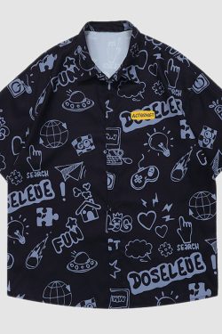 Style Core Aesthetics, New Style Trends Bulb Print Summer Shirts