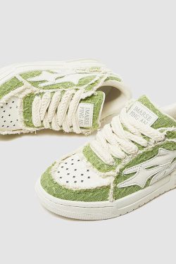 Style Core Aesthetics, New Style Trends Button Decor Raw Edge Skate Shoes