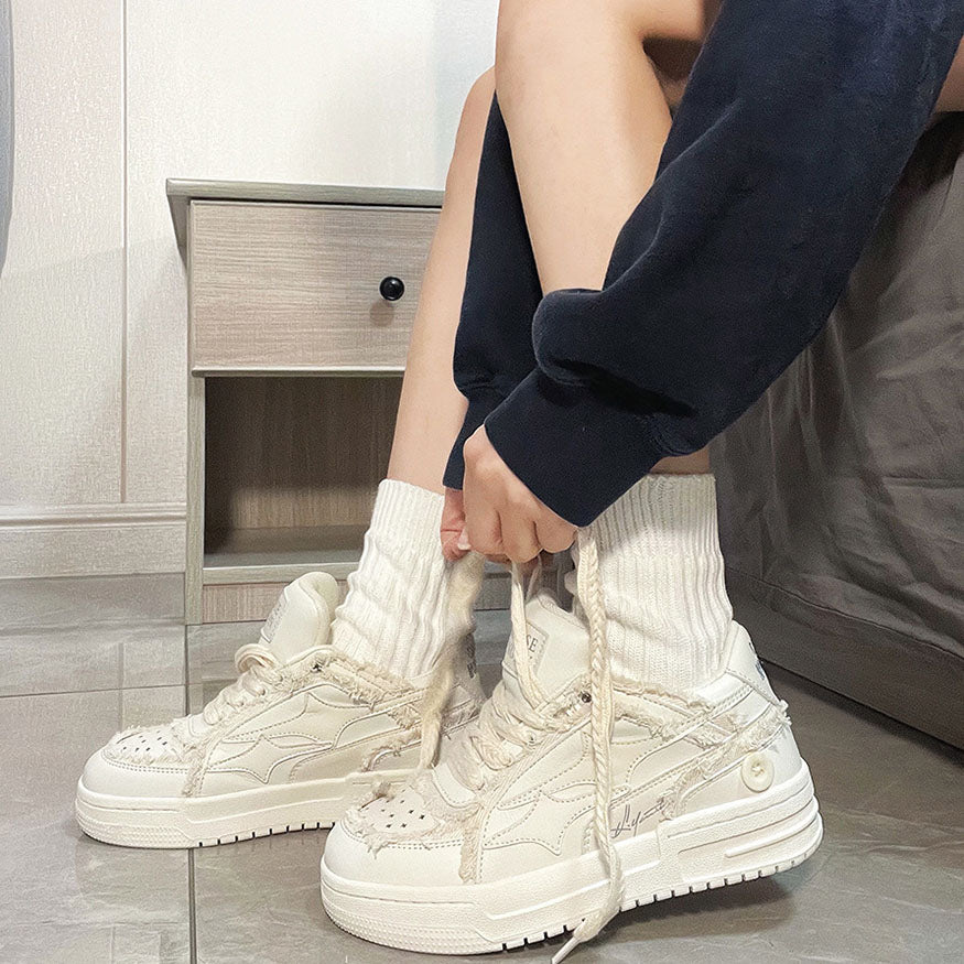 Style Core Aesthetics, New Style Trends Button Decor Raw Edge Skate Shoes Style Core Aesthetics, New Style Trends Button Decor Raw Edge Skate Shoes