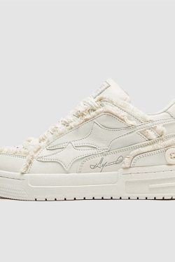 Style Core Aesthetics, New Style Trends Button Decor Raw Edge Skate Shoes