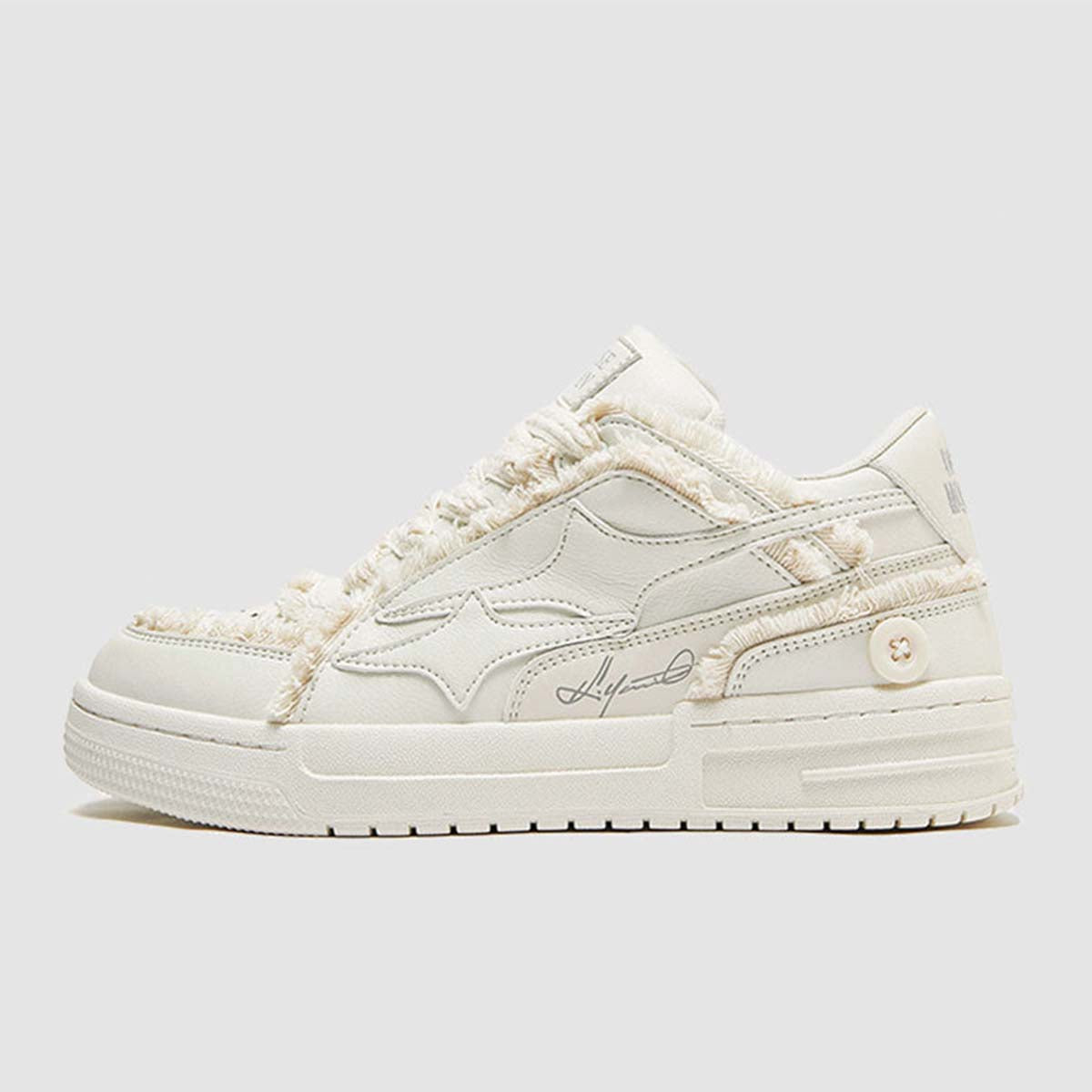 Style Core Aesthetics, New Style Trends Button Decor Raw Edge Skate Shoes Style Core Aesthetics, New Style Trends Button Decor Raw Edge Skate Shoes