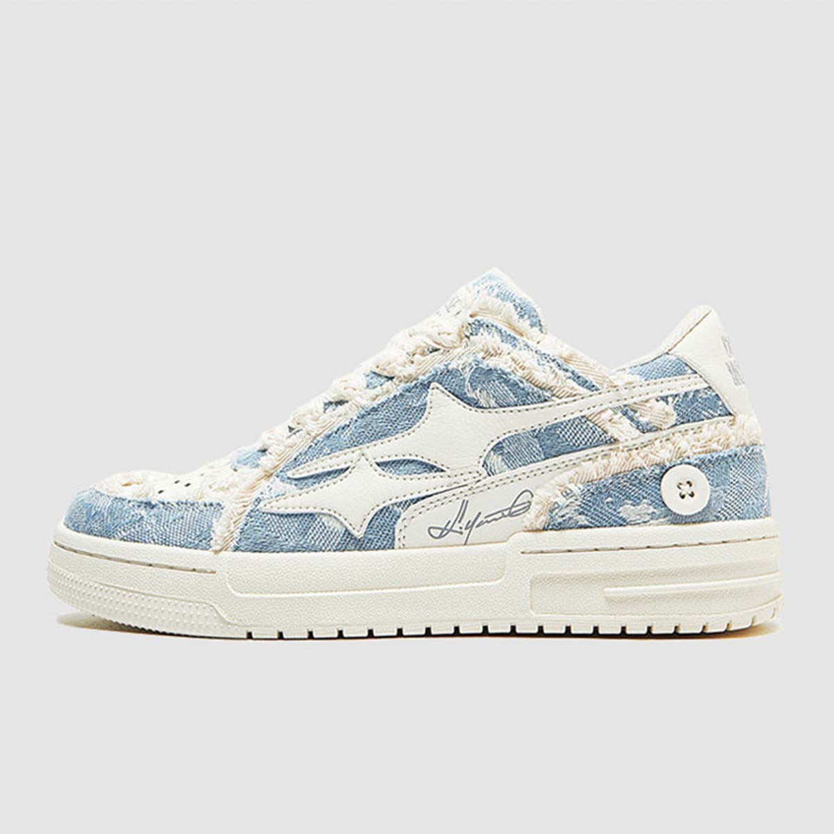 Style Core Aesthetics, New Style Trends Button Decor Raw Edge Skate Shoes Style Core Aesthetics, New Style Trends Button Decor Raw Edge Skate Shoes