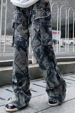 Style Core Aesthetics, New Style Trends Camo Baggy Cargo Pants