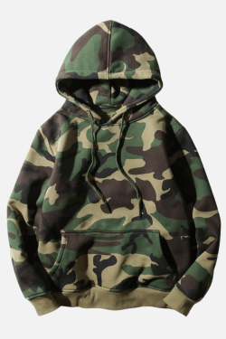 Style Core Aesthetics, New Style Trends Camo Loose Casual Hoodie