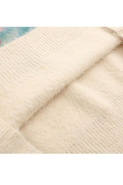 Style Core Aesthetics, New Style Trends Carrot & Rabbit Pattern Fuzzy Sweater