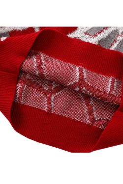 Style Core Aesthetics, New Style Trends Cartoon Cobweb Printed Knit Pullover