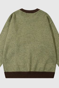 Style Core Aesthetics, New Style Trends Cartoon Dinosaur Embroidered Pullover