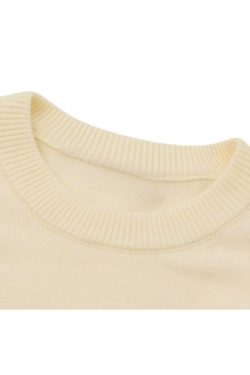 Style Core Aesthetics, New Style Trends Cartoon Dragon Embroidered Knit Sweater