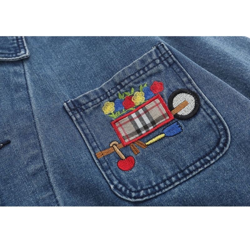 Style Core Aesthetics, New Style Trends Cartoon Embroidered Multi-Pocket Denim Jacket Style Core Aesthetics, New Style Trends Cartoon Embroidered Multi-Pocket Denim Jacket