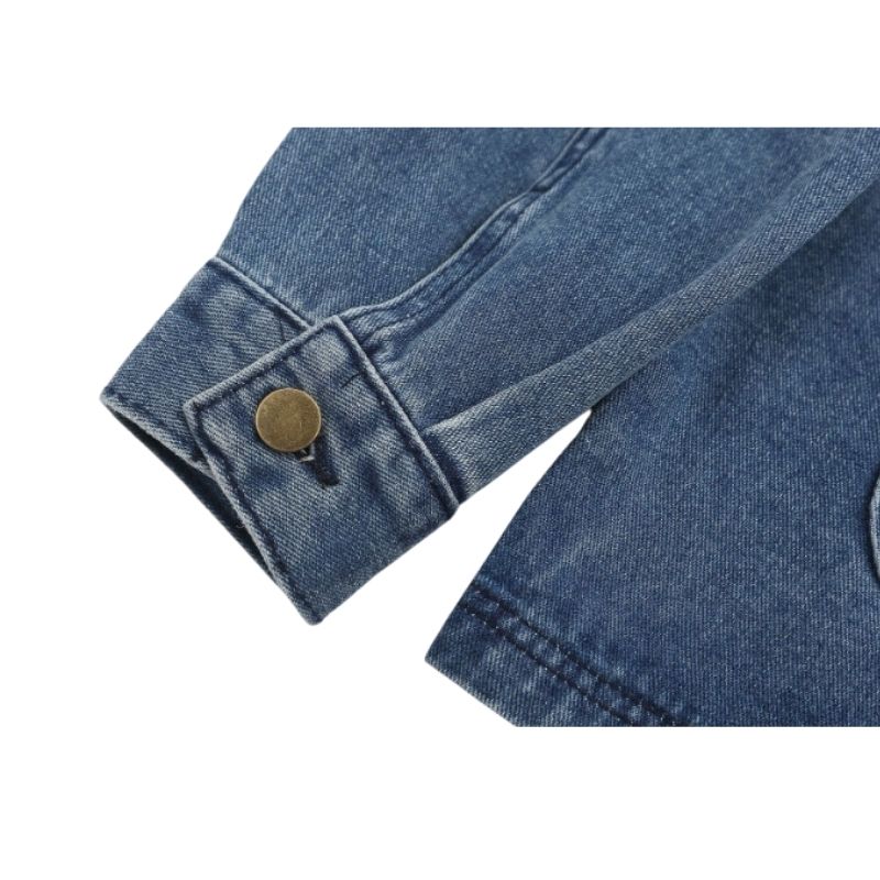 Style Core Aesthetics, New Style Trends Cartoon Embroidered Multi-Pocket Denim Jacket Style Core Aesthetics, New Style Trends Cartoon Embroidered Multi-Pocket Denim Jacket