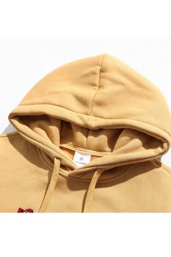 Style Core Aesthetics, New Style Trends Cartoon Embroidery Hoodie