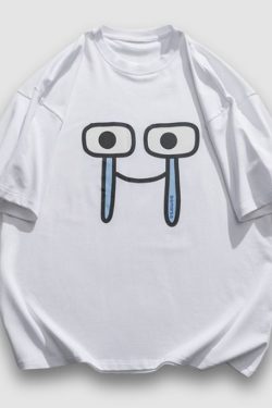Style Core Aesthetics, New Style Trends Cartoon Emoticon Printed Tee