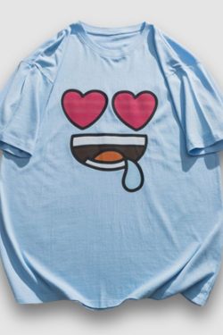 Style Core Aesthetics, New Style Trends Cartoon Emoticon Printed Tee