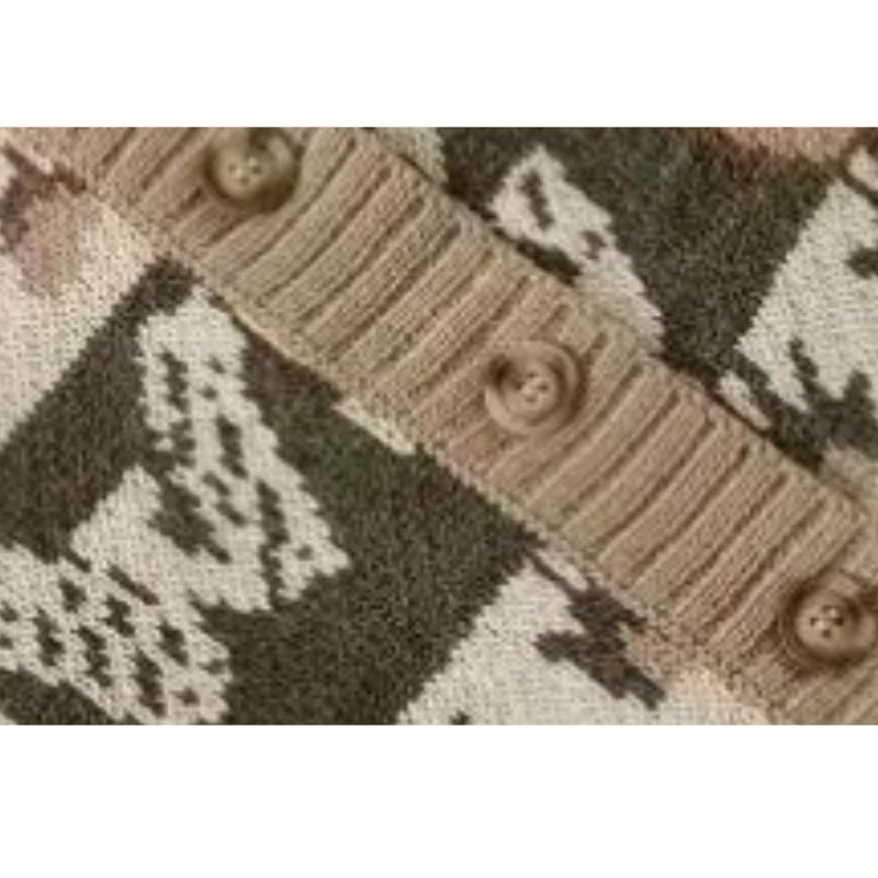 Style Core Aesthetics, New Style Trends Cartoon Rabbit Jacquard Cardigan Style Core Aesthetics, New Style Trends Cartoon Rabbit Jacquard Cardigan