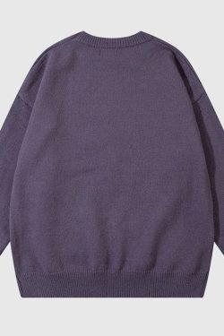 Style Core Aesthetics, New Style Trends Cartoon Rabbit Pattern Embroidered Pullover