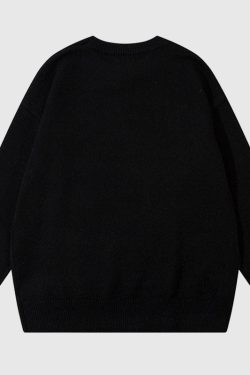 Style Core Aesthetics, New Style Trends Cartoon Spotted Dinosaur Embroidered Pullover