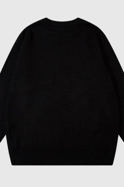 Style Core Aesthetics, New Style Trends Cartoon Tassel Bear Embroidered Pullover