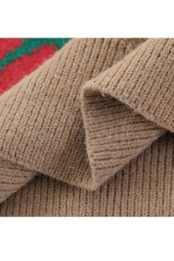 Style Core Aesthetics, New Style Trends Cartoon Tomato Pattern Sweater