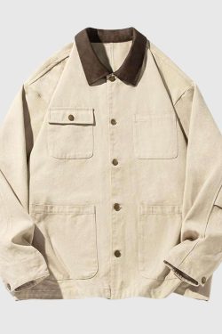 Style Core Aesthetics, New Style Trends Casual Beige Jacket