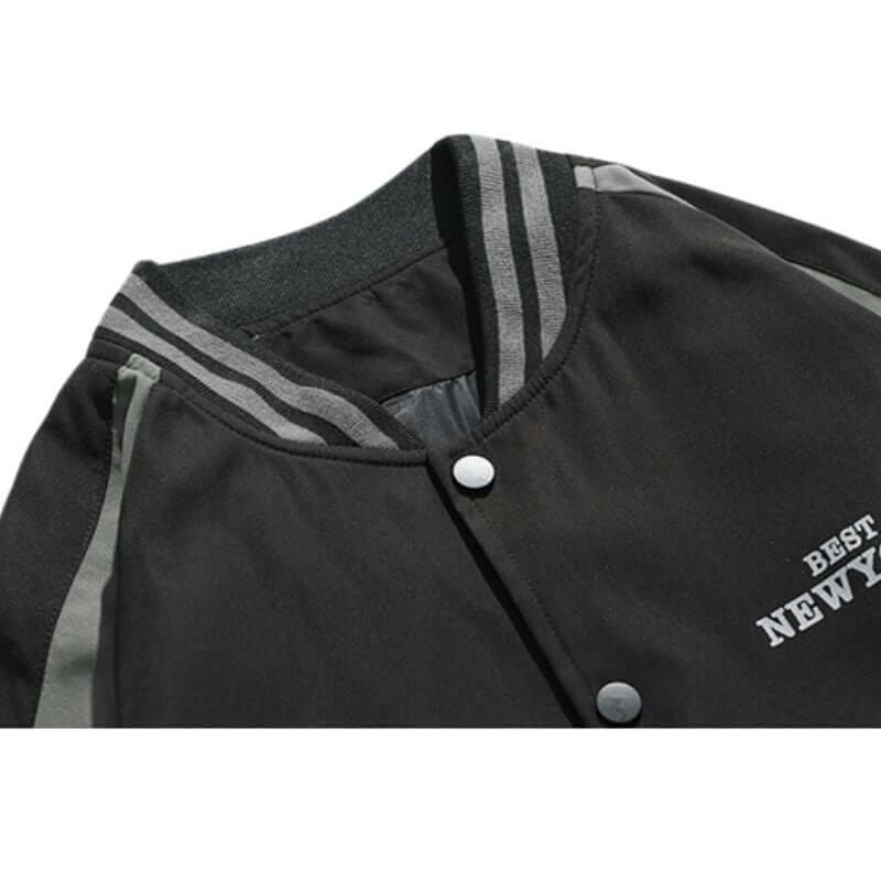 Style Core Aesthetics, New Style Trends Casual Color-Block Baseball Jacket Style Core Aesthetics, New Style Trends Casual Color-Block Baseball Jacket
