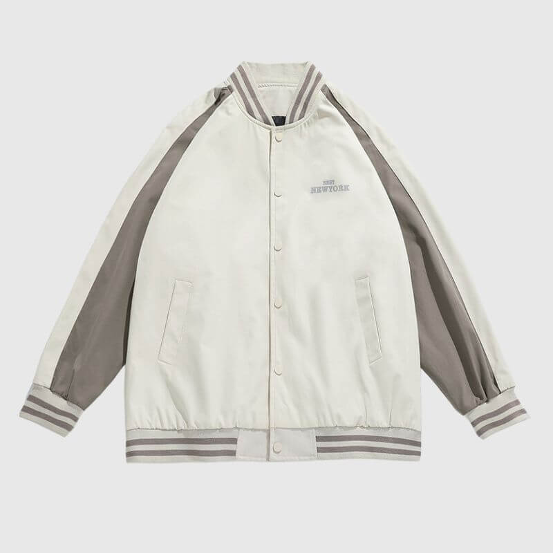 Style Core Aesthetics, New Style Trends Casual Color-Block Baseball Jacket Style Core Aesthetics, New Style Trends Casual Color-Block Baseball Jacket