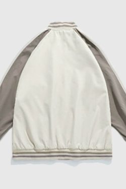 Style Core Aesthetics, New Style Trends Casual Color-Block Baseball Jacket
