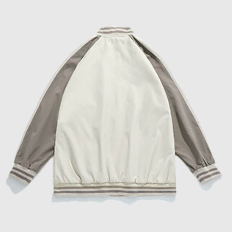 Style Core Aesthetics, New Style Trends Casual Color-Block Baseball Jacket Style Core Aesthetics, New Style Trends Casual Color-Block Baseball Jacket