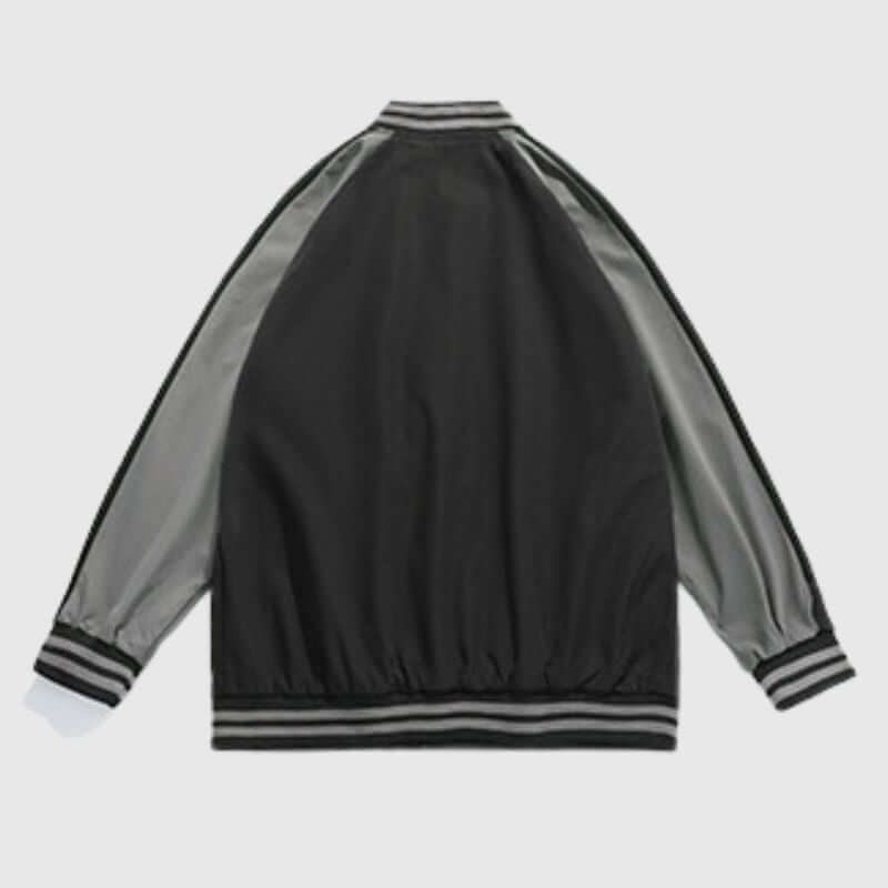 Style Core Aesthetics, New Style Trends Casual Color-Block Baseball Jacket Style Core Aesthetics, New Style Trends Casual Color-Block Baseball Jacket