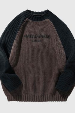 Style Core Aesthetics, New Style Trends Casual Contrast Sleeve Pullover