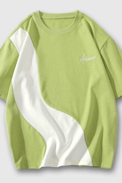 Style Core Aesthetics, New Style Trends Casual Contrast Tee