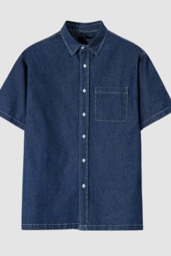 Style Core Aesthetics, New Style Trends Casual Denim Shirt Set