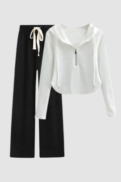 Style Core Aesthetics, New Style Trends Casual Drawstring Sets