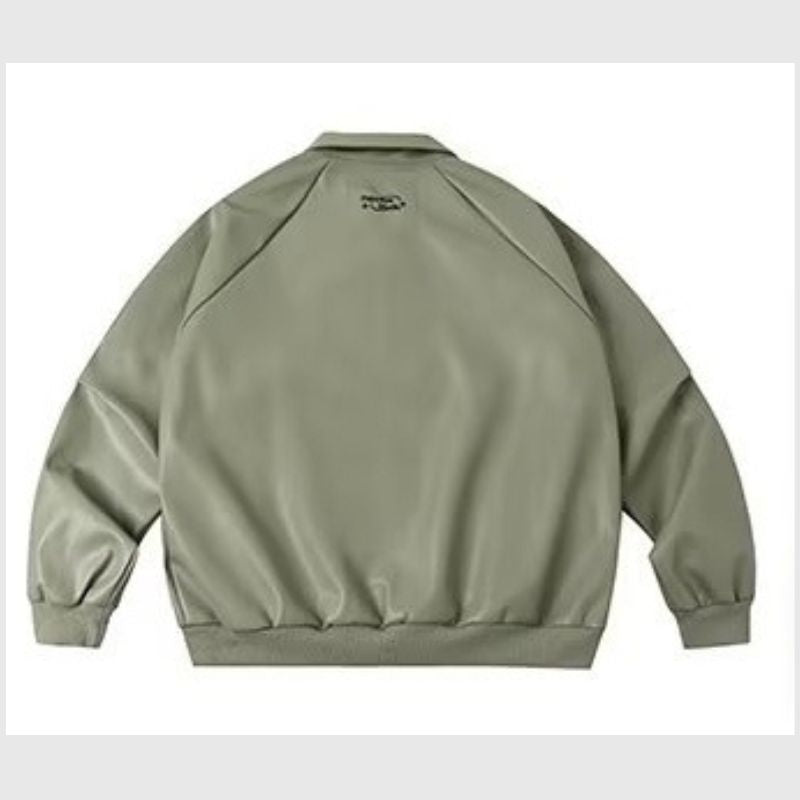 Style Core Aesthetics, New Style Trends Casual Zip-Up Fashionable Collar Leather Jacket Style Core Aesthetics, New Style Trends Casual Zip-Up Fashionable Collar Leather Jacket