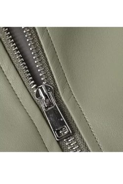 Style Core Aesthetics, New Style Trends Casual Zip-Up Fashionable Collar Leather Jacket