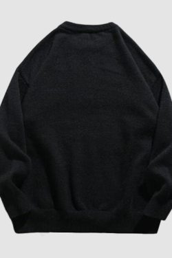 Style Core Aesthetics, New Style Trends Cat Pattern Jacquard Pullover