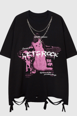 Style Core Aesthetics, New Style Trends Cat Print Necklace Tee